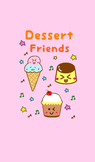 [LINE着せ替え] デザートフレンズの画像1