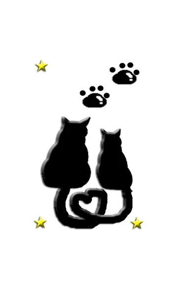 [LINE着せ替え] 愛の証5黒猫（彼氏用）の画像1