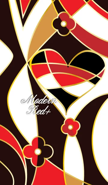 [LINE着せ替え] モダンレッドプラスの画像1