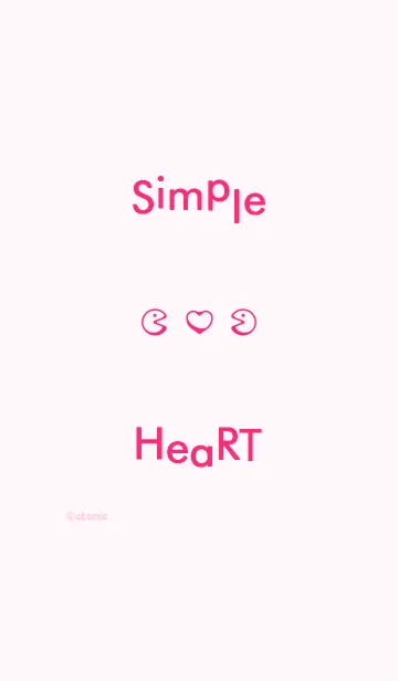 [LINE着せ替え] シンプル <ハート＆ピンク>の画像1