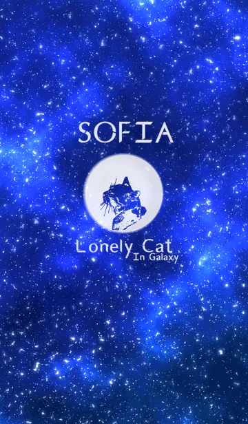 [LINE着せ替え] lonely cat in galaxyの画像1