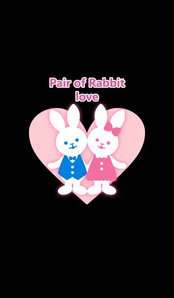 [LINE着せ替え] Pair of Rabbit -love-の画像1