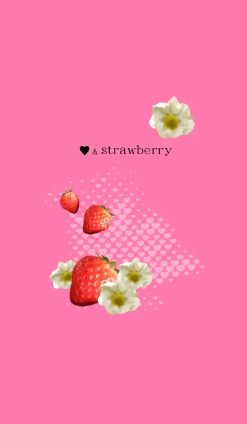 [LINE着せ替え] Heart and strawberryの画像1