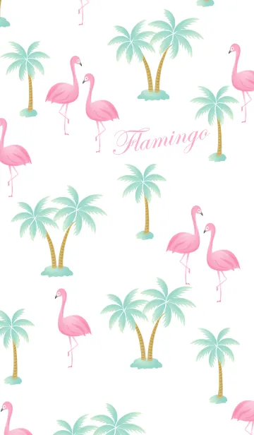 [LINE着せ替え] Flamingo Summer pinkuの画像1