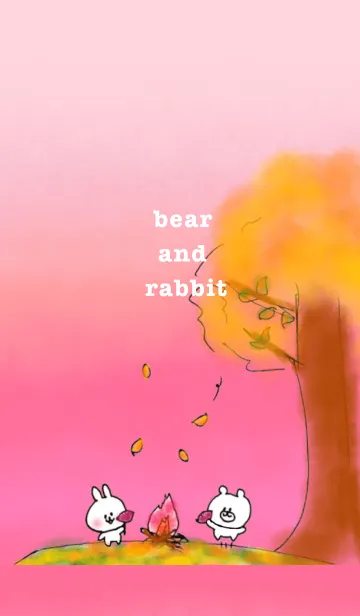 [LINE着せ替え] bear and rabbit fallの画像1