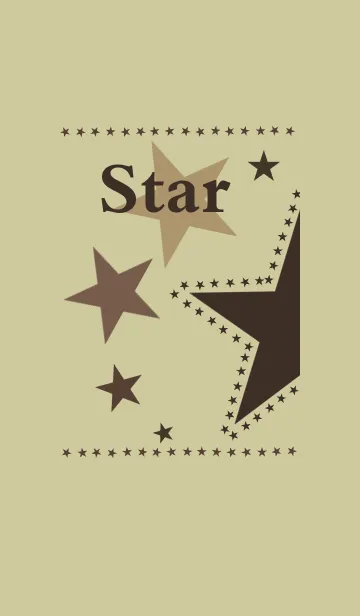 [LINE着せ替え] Half Star Natural brown ver.の画像1