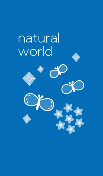 natural world ブルーバージョンのLINE着せ替え