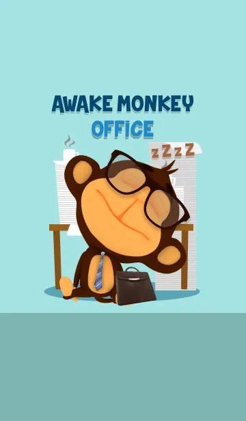 [LINE着せ替え] Awake Monkey Officeの画像1