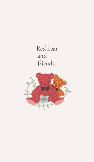 [LINE着せ替え] Red bear and friendsの画像1