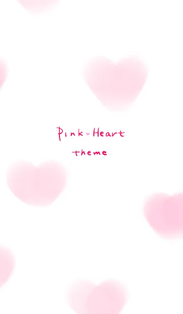 [LINE着せ替え] ピンクのハートのテーマの画像1