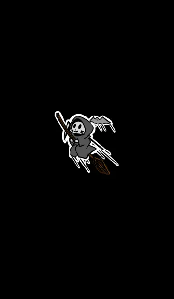 [LINE着せ替え] Q Grim reaper pure black themeの画像1