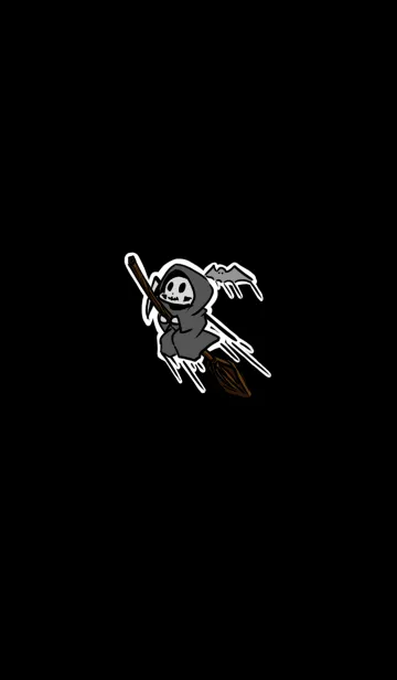 Q Grim reaper pure black themeの着せ替えメイン画像