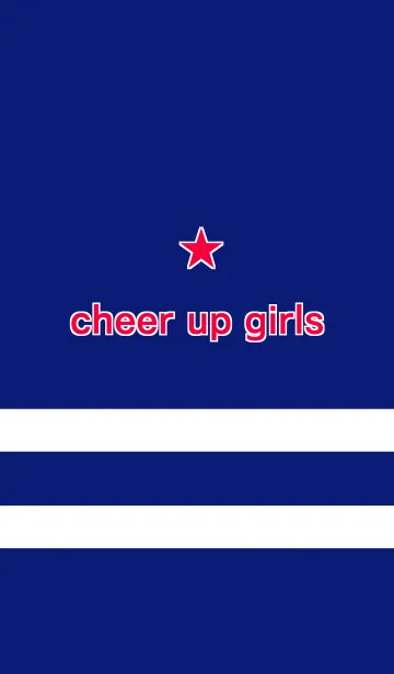 [LINE着せ替え] cheer up girls -navy-の画像1