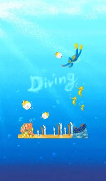 [LINE着せ替え] Let's play Scuba diving！の画像1