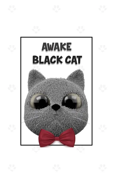 [LINE着せ替え] Awake Black Catの画像1
