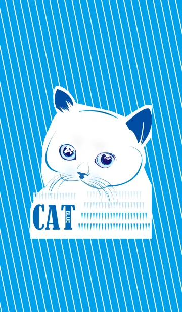 [LINE着せ替え] 青い猫の画像1