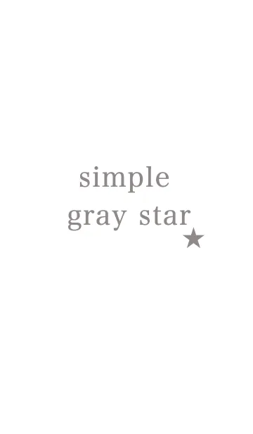 [LINE着せ替え] simple gray starの画像1