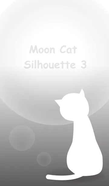 [LINE着せ替え] Moon Cat Silhouette 3の画像1