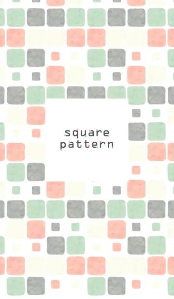 [LINE着せ替え] 四角パターン10-水彩画-の画像1