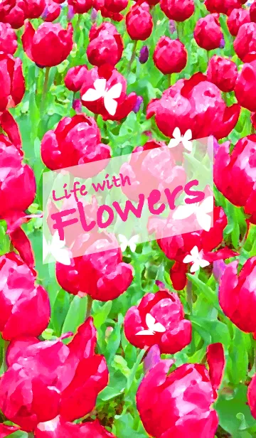 [LINE着せ替え] Life with Flowersの画像1