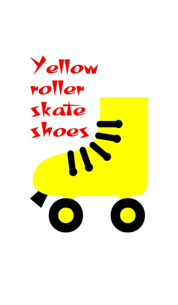 [LINE着せ替え] 黄色のローラースケートシューズの画像1
