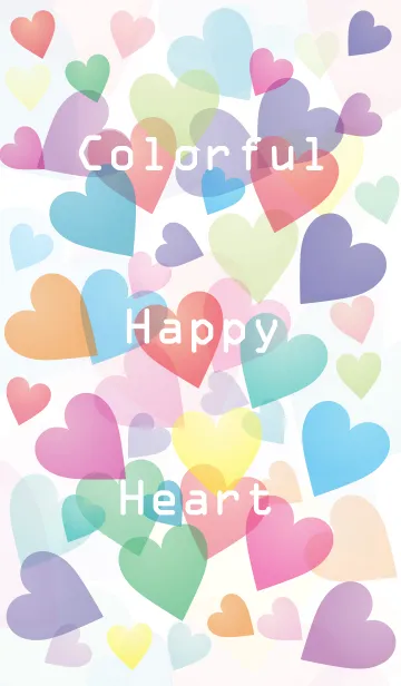 [LINE着せ替え] Colorful Happy Heartの画像1