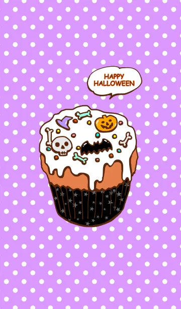 [LINE着せ替え] Halloween cupcakeの画像1