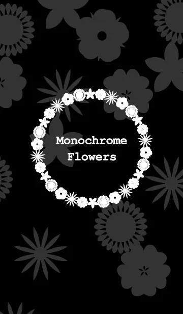 [LINE着せ替え] Monochrome Flowersの画像1