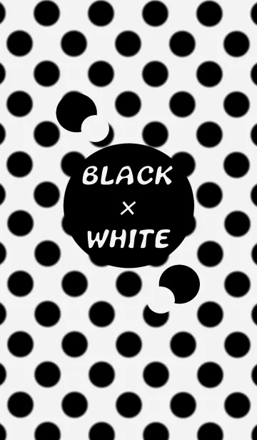 [LINE着せ替え] Polka dots BLACK＆WHITEの画像1
