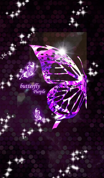 [LINE着せ替え] butterfly Purpleの画像1