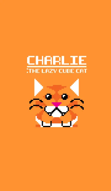 [LINE着せ替え] Charlie : The Lazy Cube Catの画像1