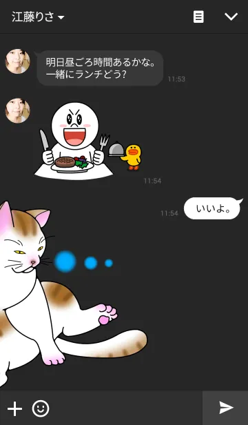 [LINE着せ替え] だらしない猫の画像3