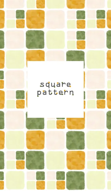 [LINE着せ替え] 四角パターン12-水彩画-の画像1