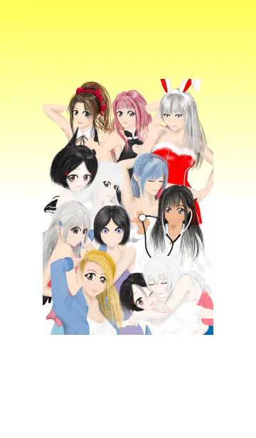 [LINE着せ替え] 俺の嫁たちの画像1