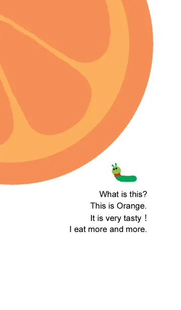 [LINE着せ替え] あお虫とオレンジの画像1