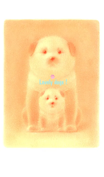 [LINE着せ替え] 親子犬の画像1
