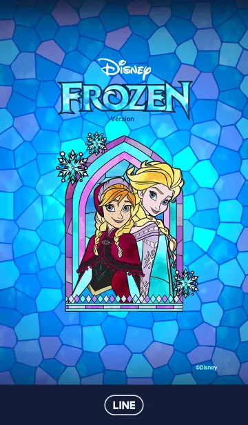 [LINE着せ替え] アナと雪の女王（ステンドグラス）の画像1