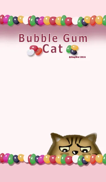 [LINE着せ替え] Bubble Gum Catの画像1