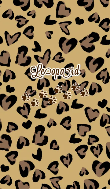 [LINE着せ替え] ♥ペア♥Heart leopard brown versionの画像1