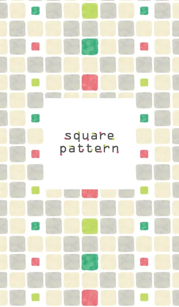 [LINE着せ替え] 四角パターン13-水彩画-の画像1