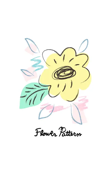 [LINE着せ替え] お花パターン9-水彩画-の画像1