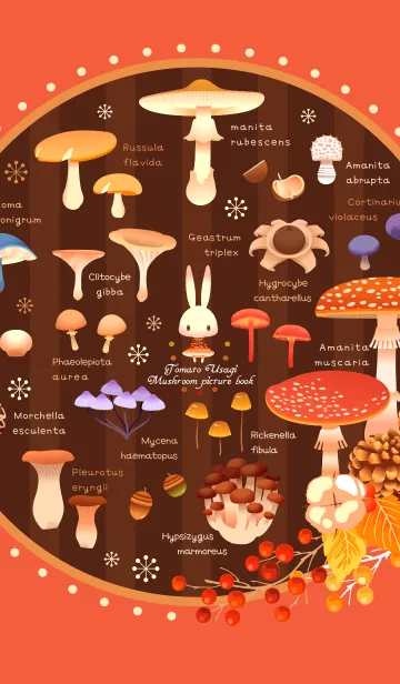 Tomato Usagi -Mushroom picture book-のLINE着せ替え
