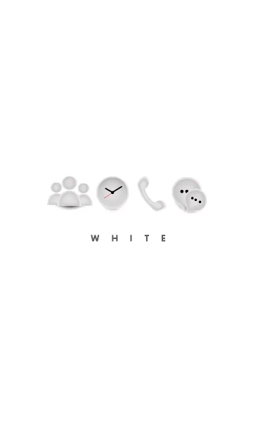 [LINE着せ替え] White themeの画像1