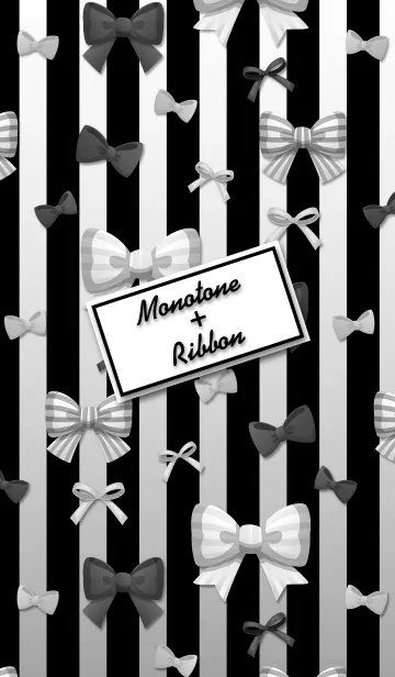 [LINE着せ替え] Monotone+ribbonの画像1