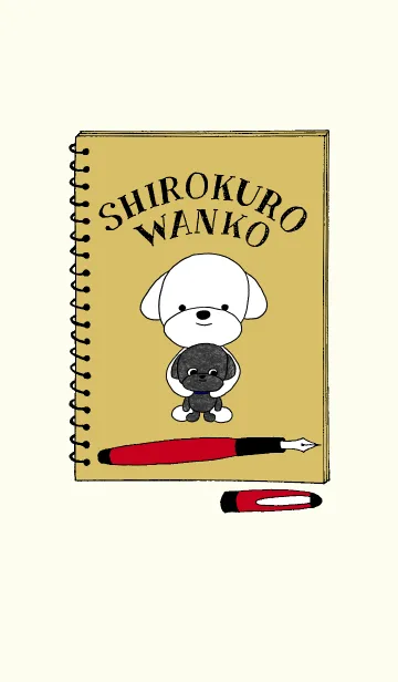 [LINE着せ替え] しろくろわんこの画像1