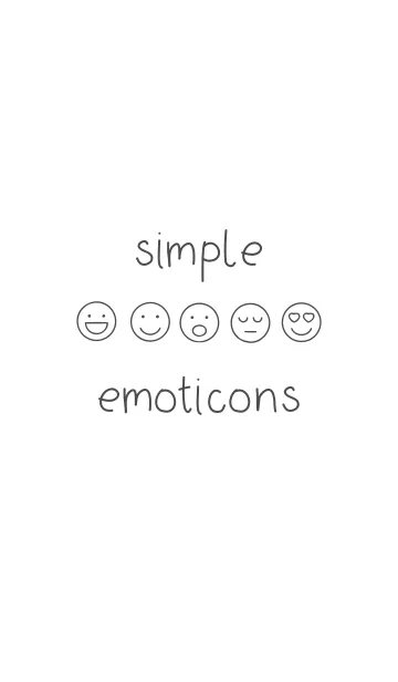[LINE着せ替え] Simple Emoticonsの画像1