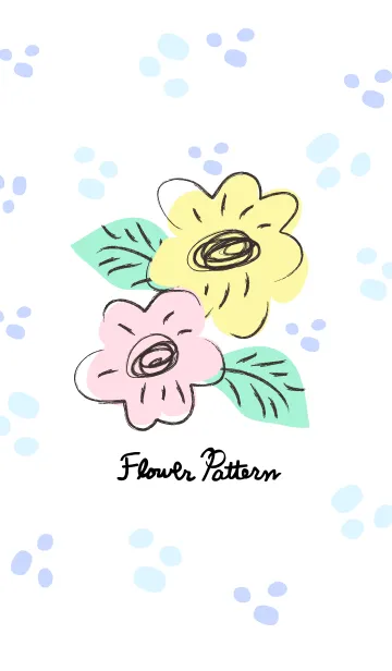 [LINE着せ替え] お花パターン10-水彩画-の画像1