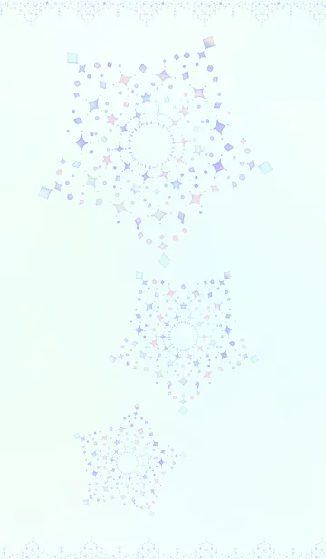 [LINE着せ替え] Papercutout star(白ver.)の画像1
