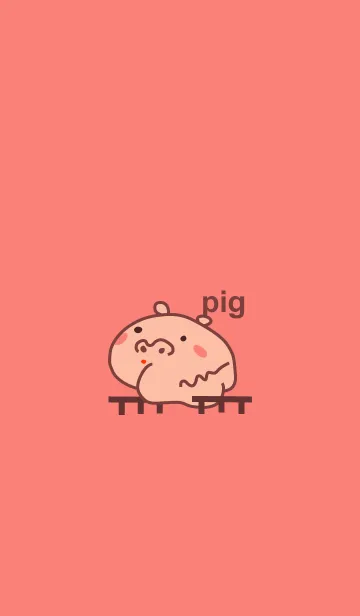 [LINE着せ替え] Pig ( looking )の画像1