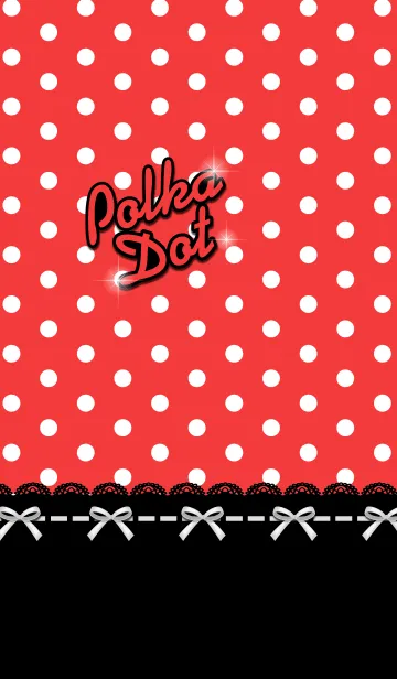[LINE着せ替え] polka dot-red-の画像1